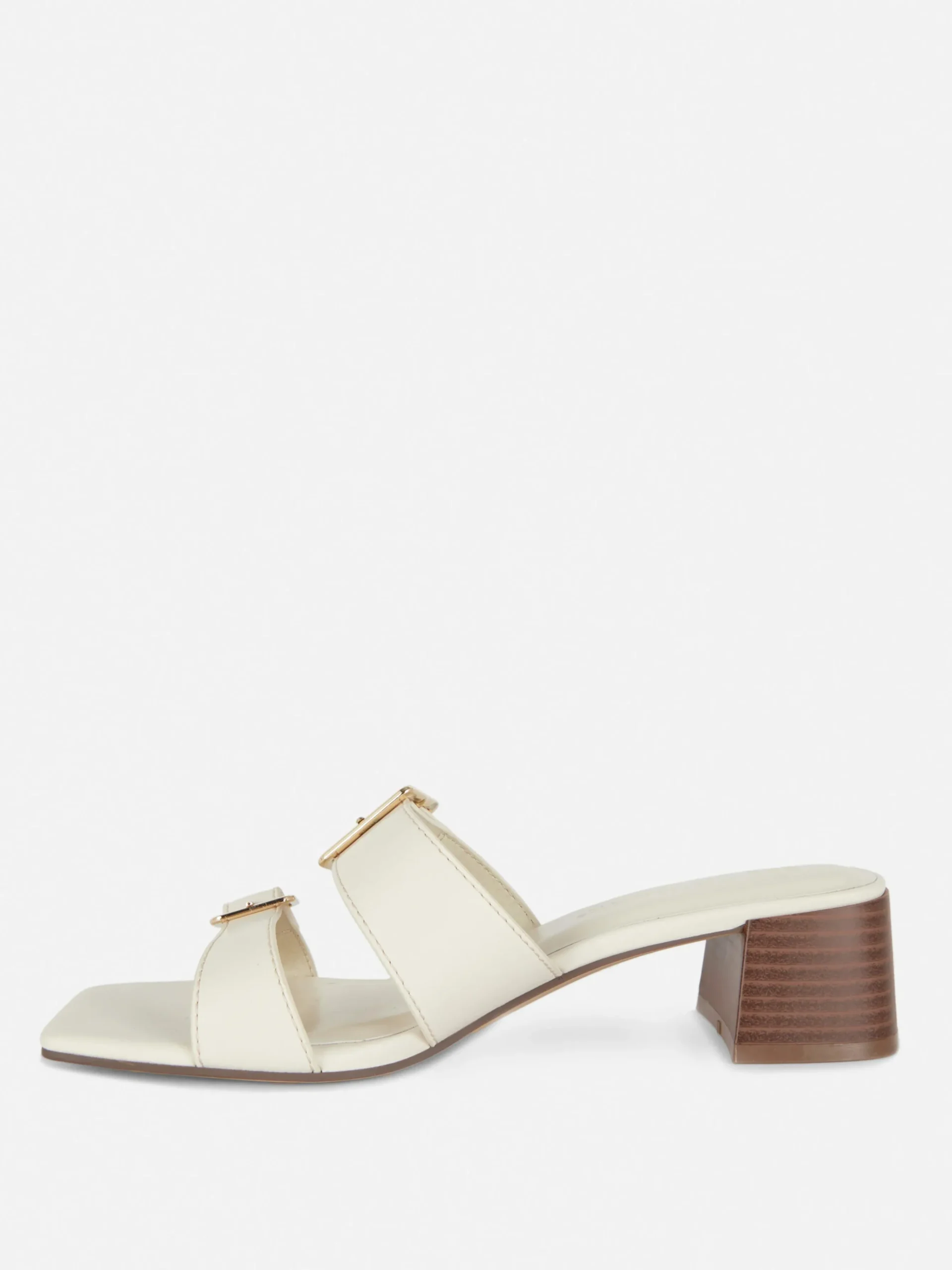 Sandalias De Tacón Grueso Con Hebillas