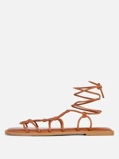 Sandalias Tipo Gladiador Con Tiras