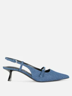 Sandalias Vaqueras Con Hebilla Y Tacón Chincheta