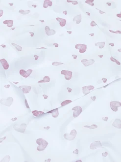 Sábana Encimara Para Cama Doble Con Corazones