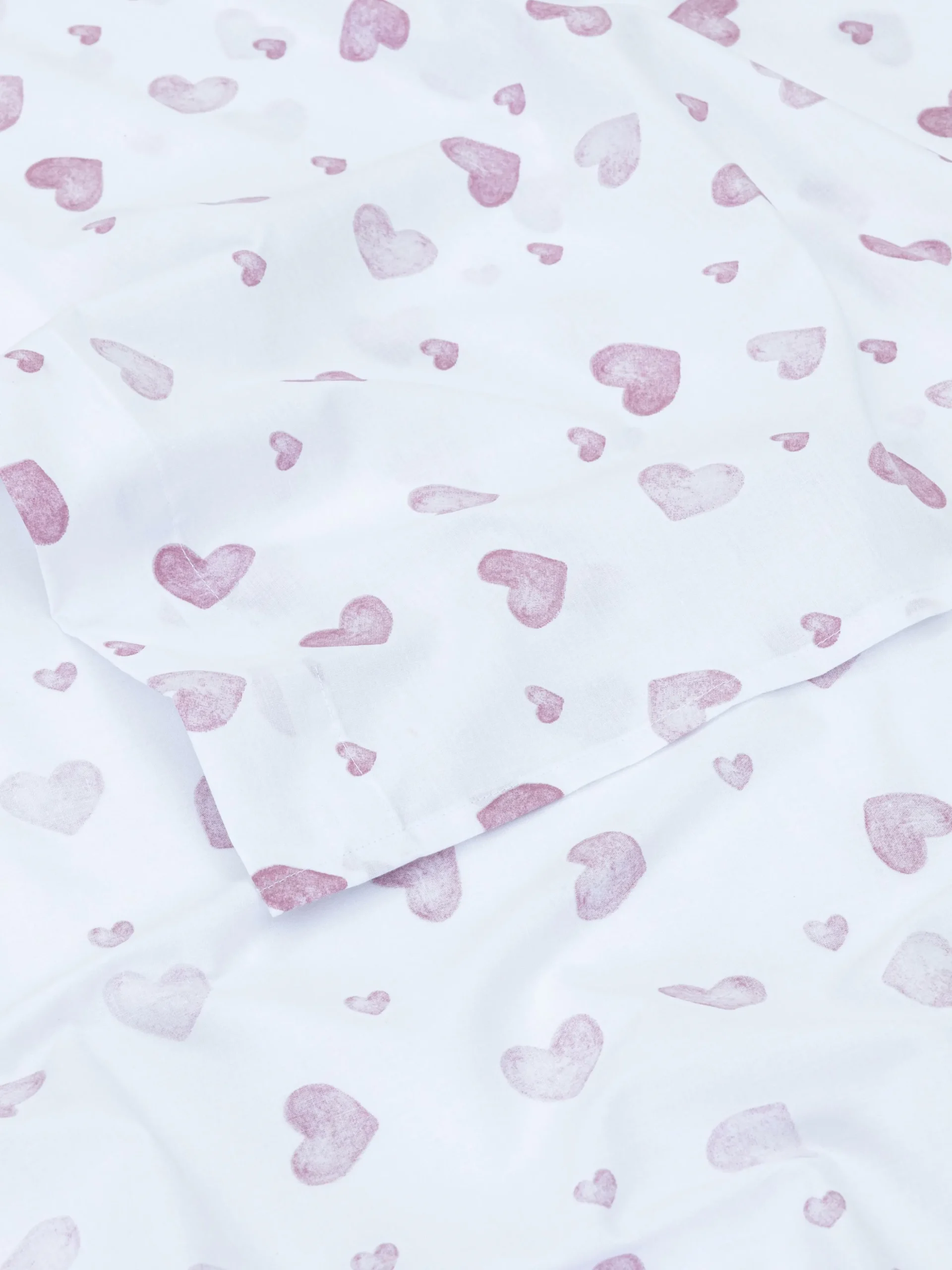 Sábana Encimara Para Cama Doble Con Corazones