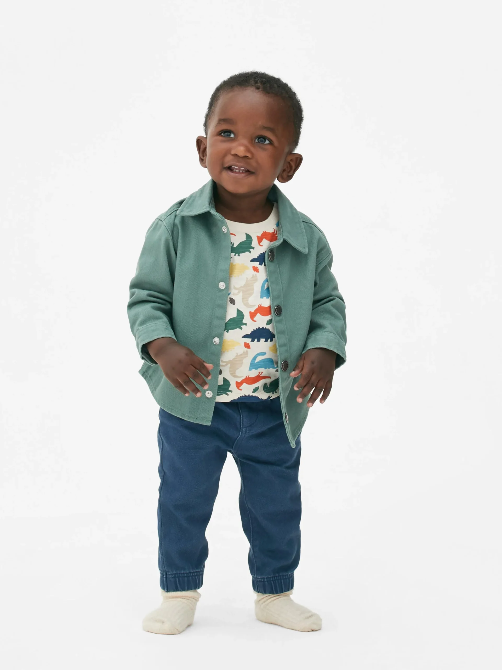 Set De Camisa-chaqueta, Chinos Y Camiseta De Dinos