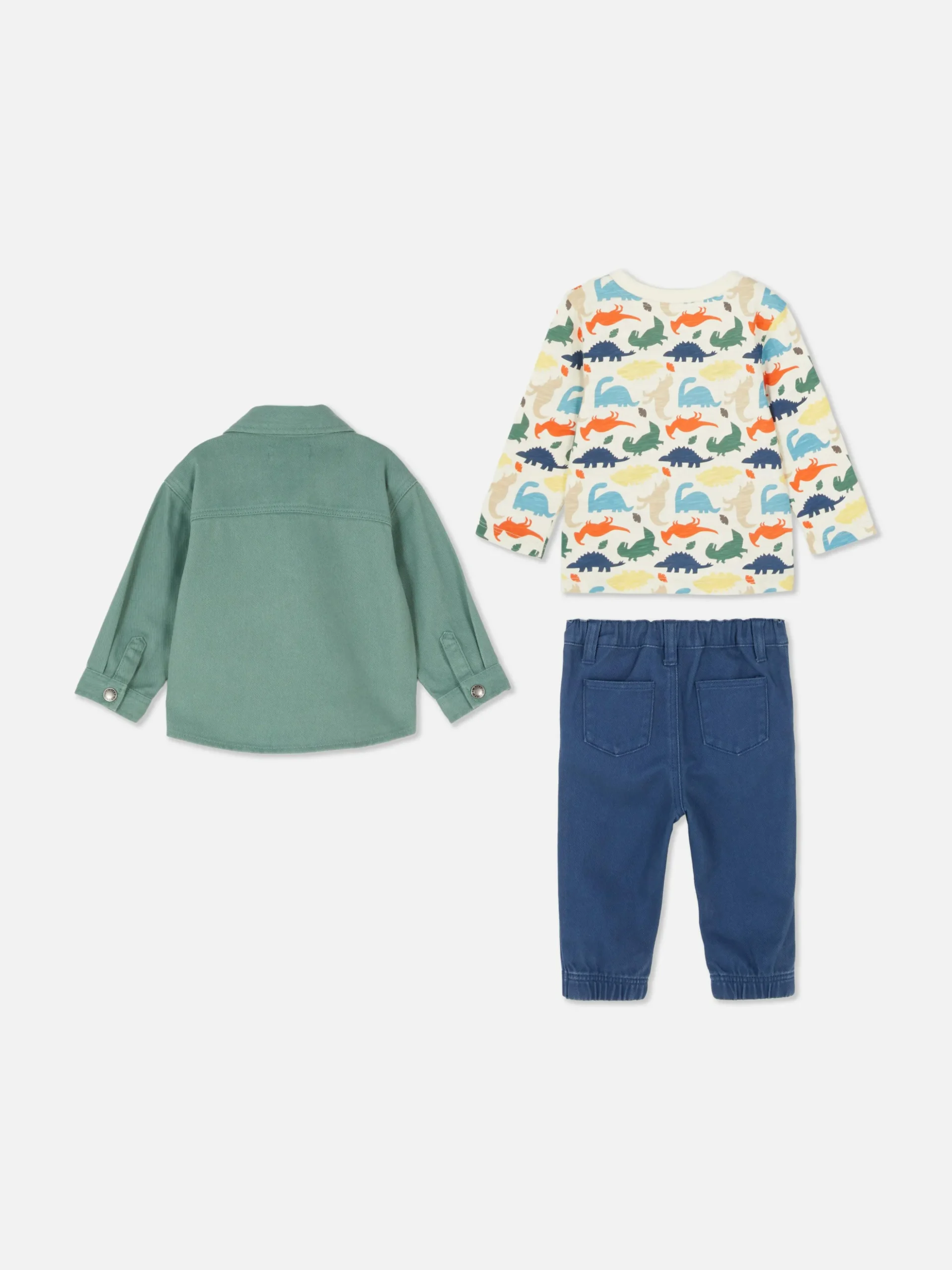 Set De Camisa-chaqueta, Chinos Y Camiseta De Dinos