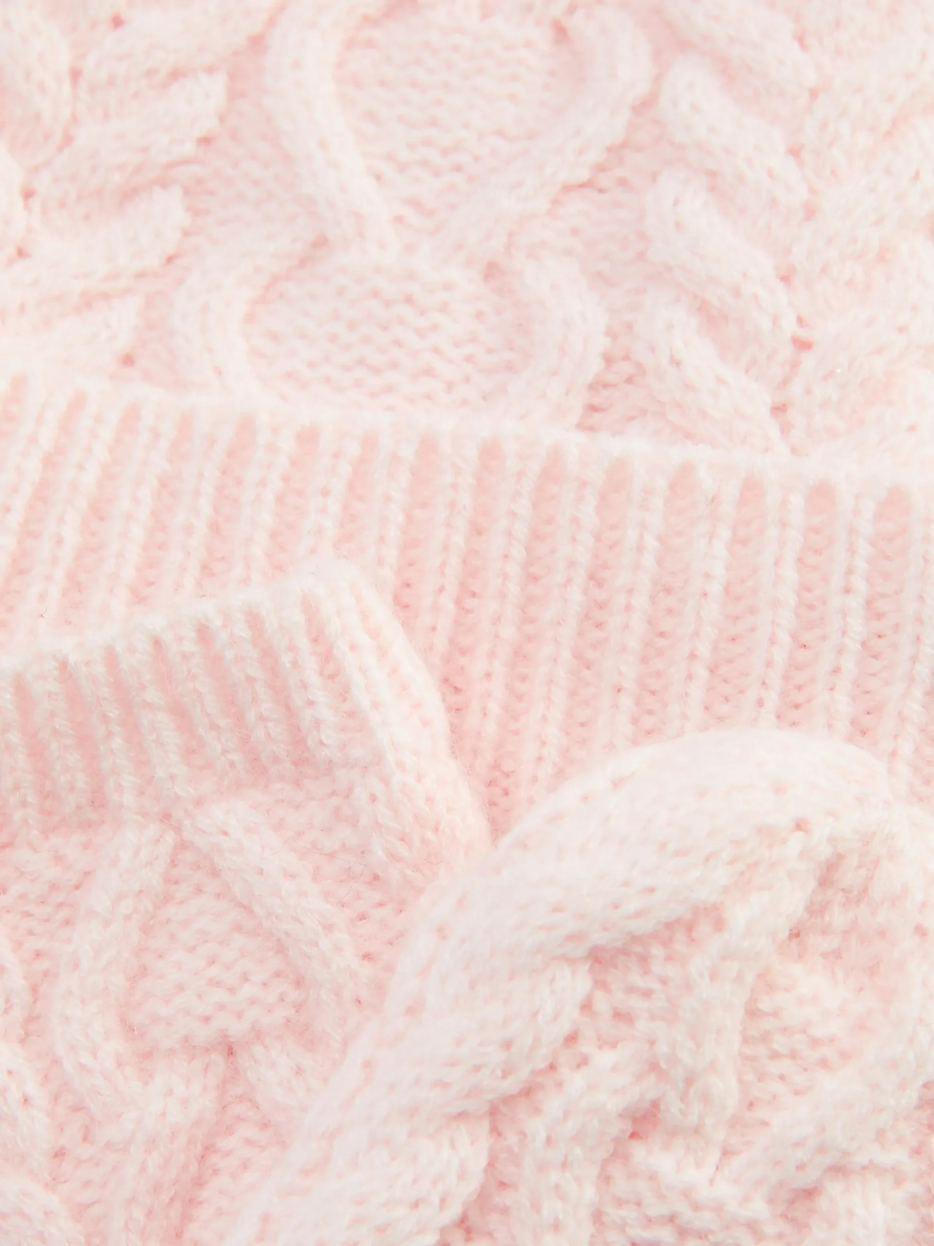 Set De Gorro Y Manoplas De Punto De Ochos