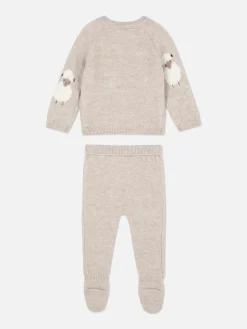 Set De Jersey De Punto Y Leggings Con Ovejas