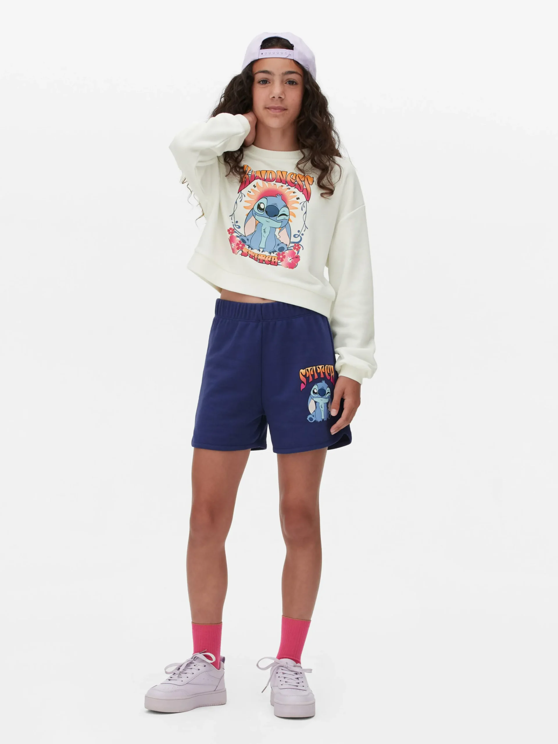 Set De Sudadera Y Pantalón Corto De Stitch De Disney