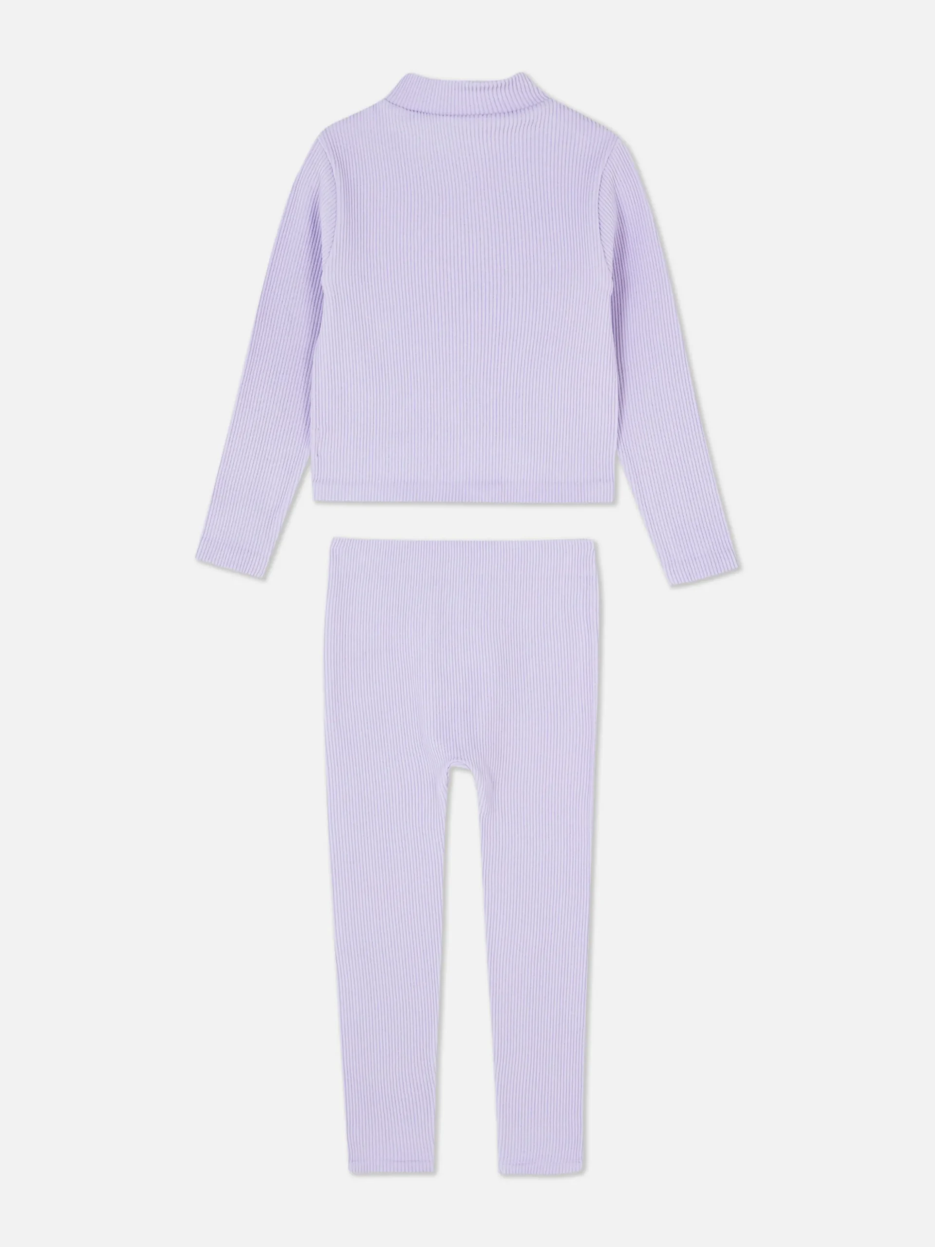 Set De Top Acanalado Sin Costuras Y Leggings