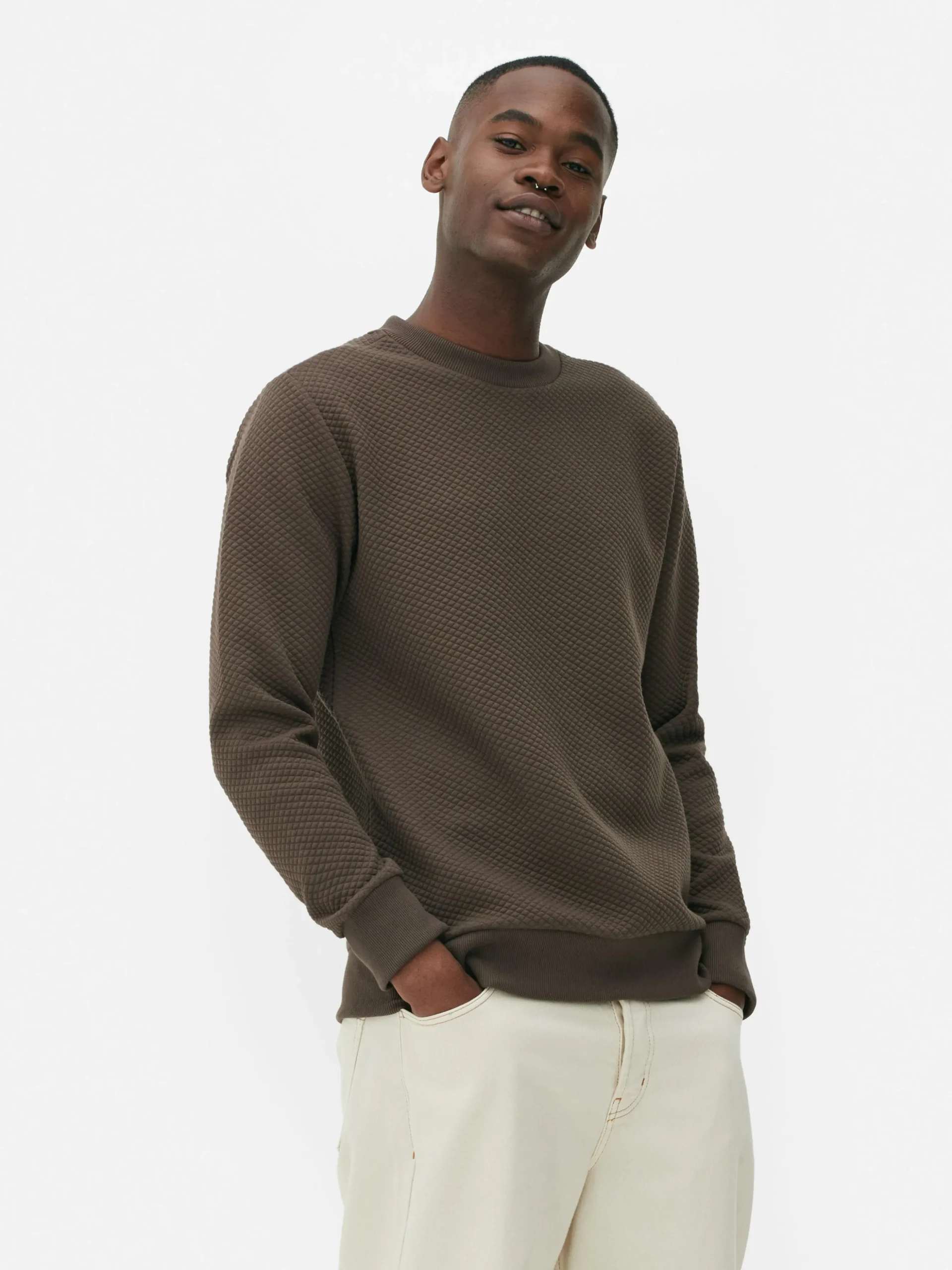 Sudadera Con Acolchado De Rombos