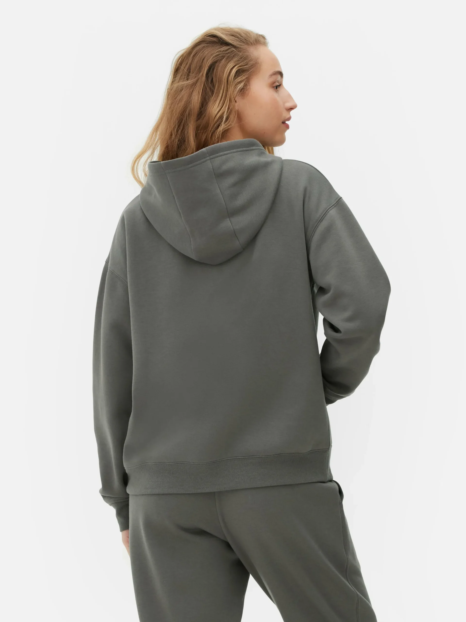 Sudadera Con Capucha Básica Sin Cierre