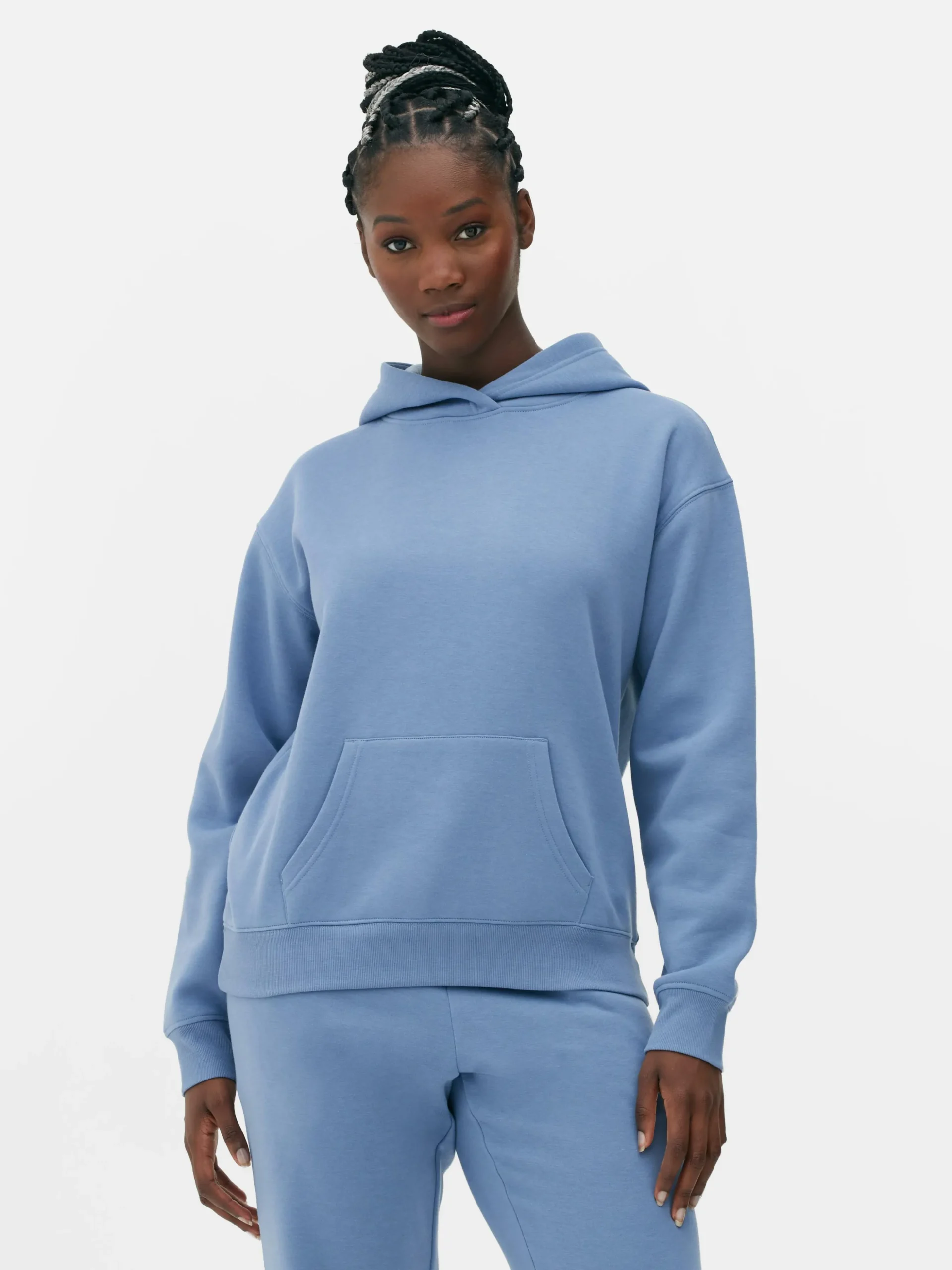 Sudadera Con Capucha Básica Sin Cierre