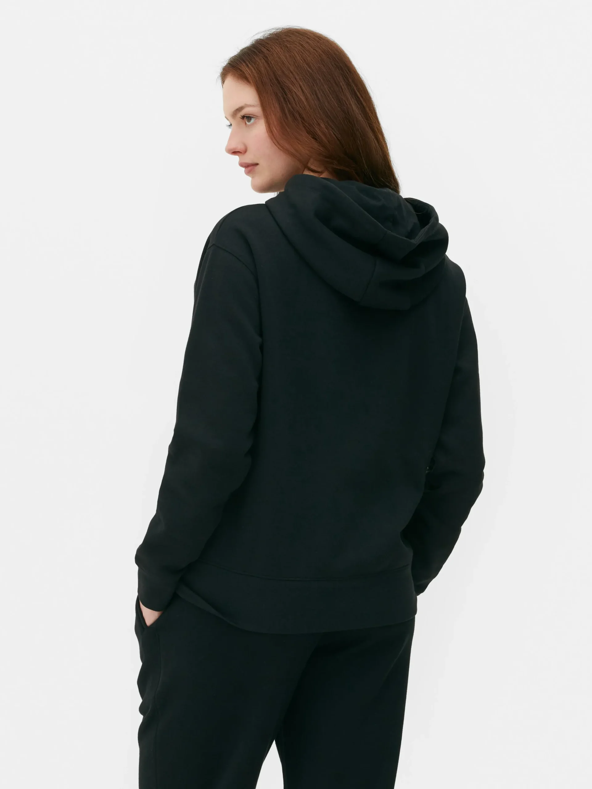 Sudadera Con Capucha Básica Sin Cierre