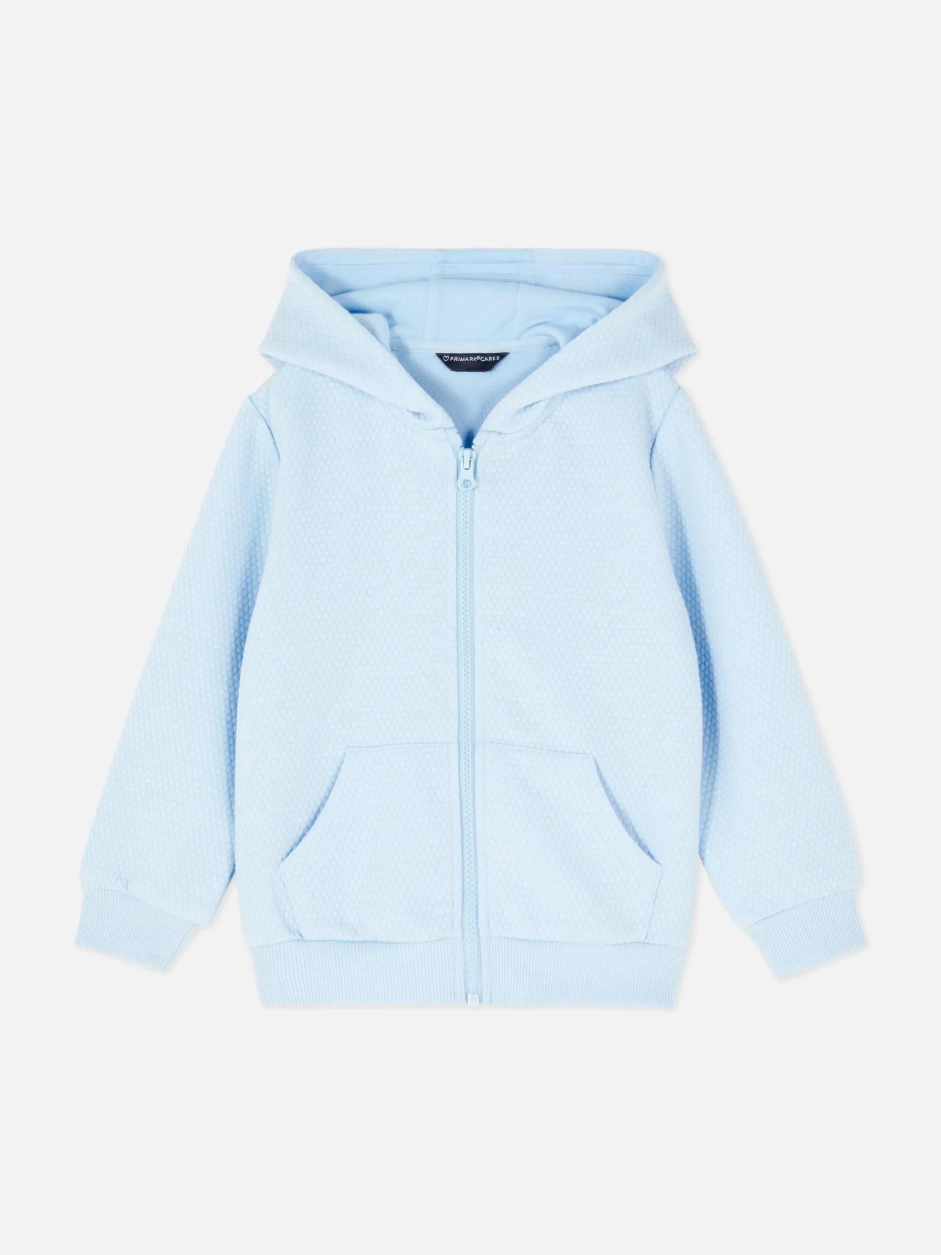 Sudadera Con Capucha, Cremallera Y Textura