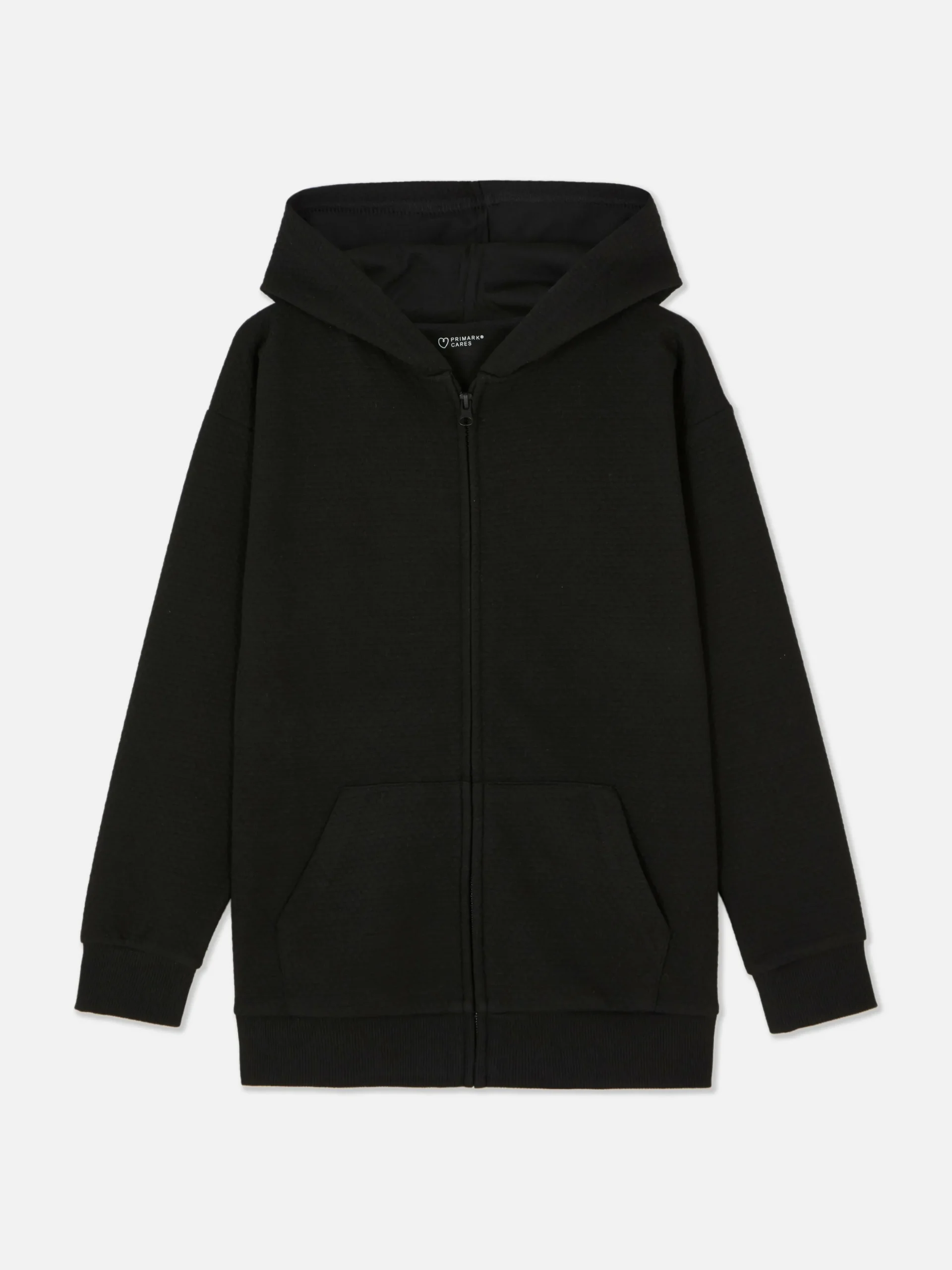 Sudadera Con Capucha, Cremallera Y Textura Para Niño