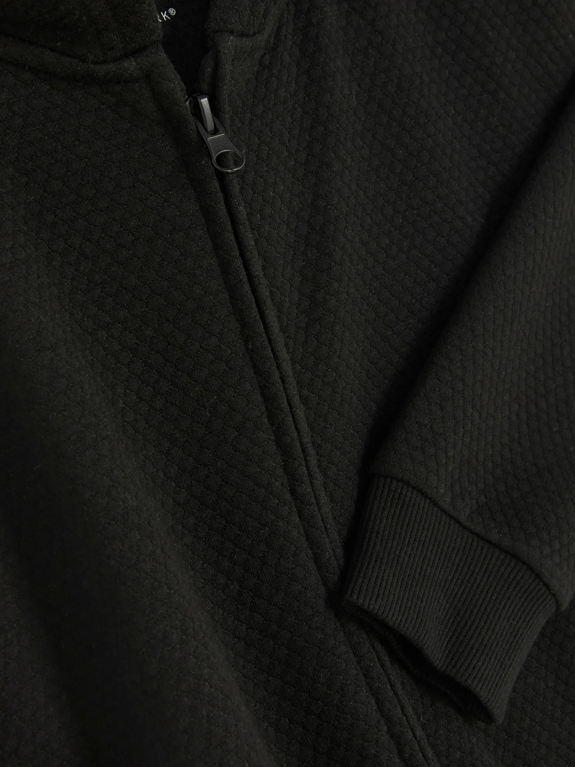 Sudadera Con Capucha, Cremallera Y Textura Para Niño