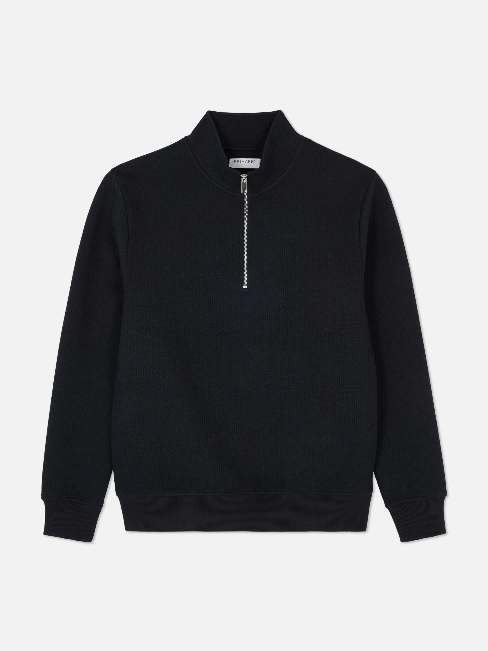 Sudadera Con Cremallera Y Textura Geométrica