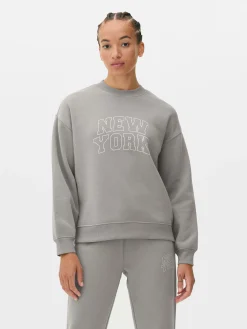 Sudadera Con Cuello Redondo Y Mensaje