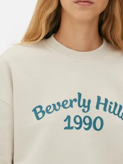 Sudadera Con Cuello Redondo Y Mensaje