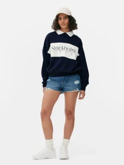 Sudadera Con Estampado Gráfico Y Cuello