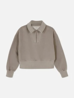 Sudadera De Cuello Alto Y Lavado ácido