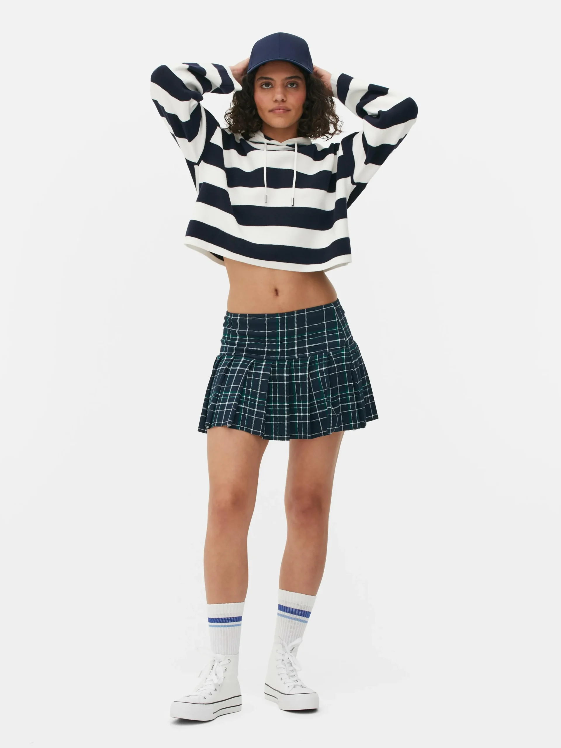 Sudadera De Punto A Rayas Con Capucha