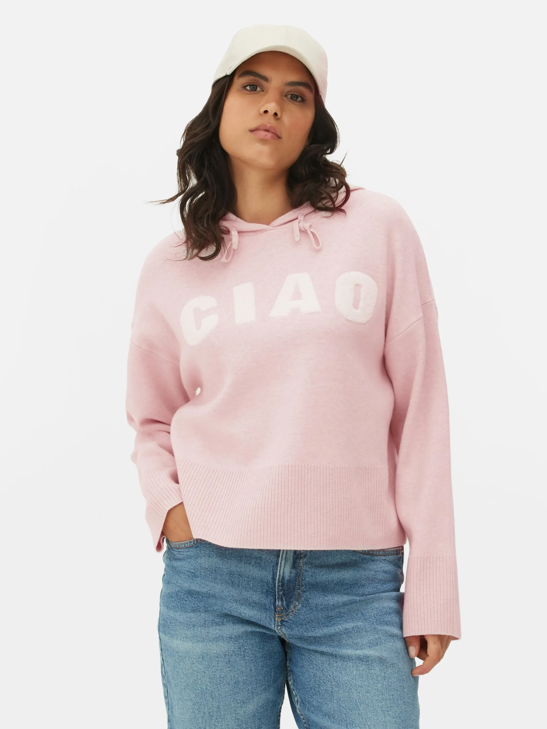 Sudadera De Punto Con Capucha Y Mensaje