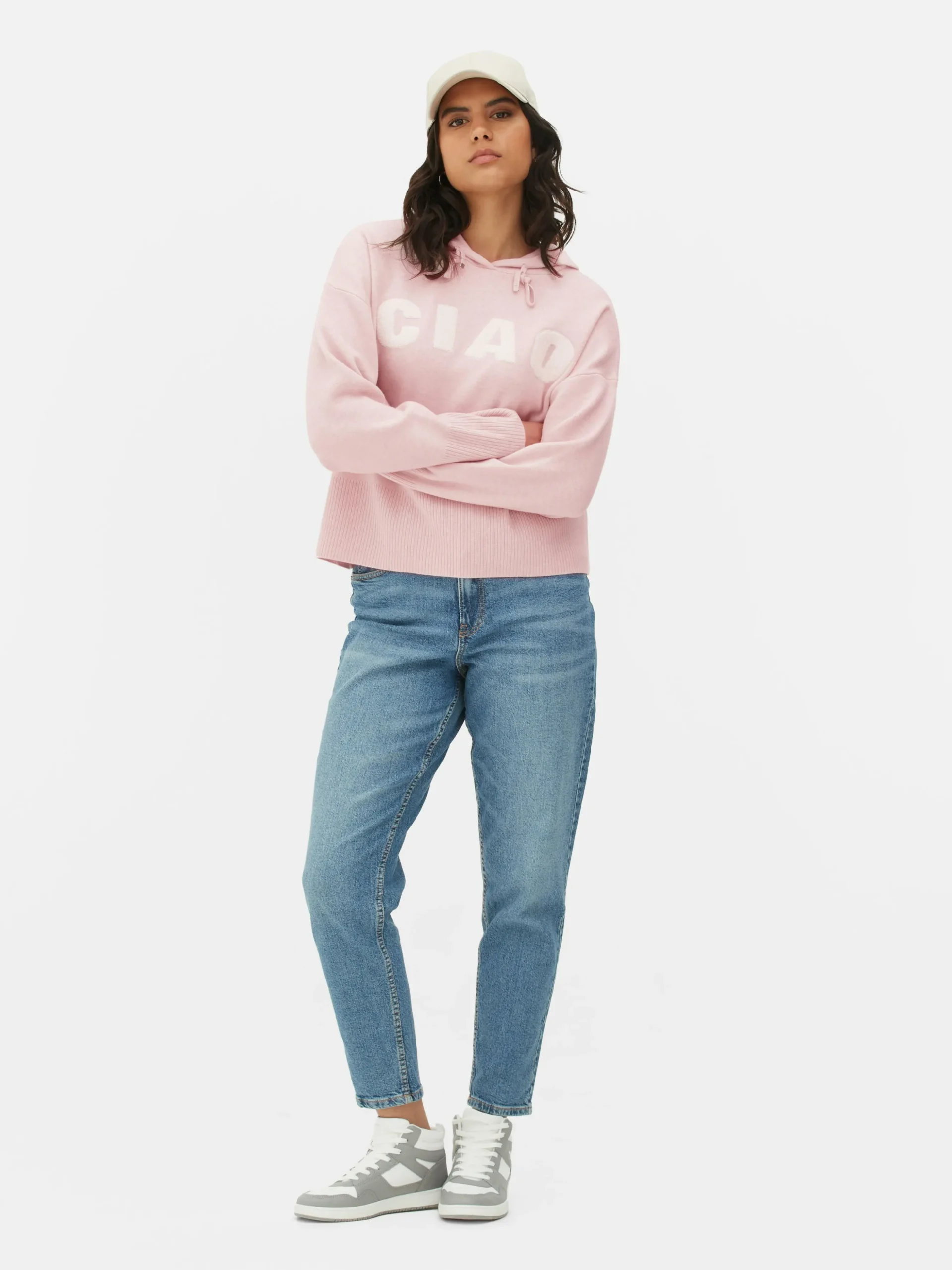 Sudadera De Punto Con Capucha Y Mensaje