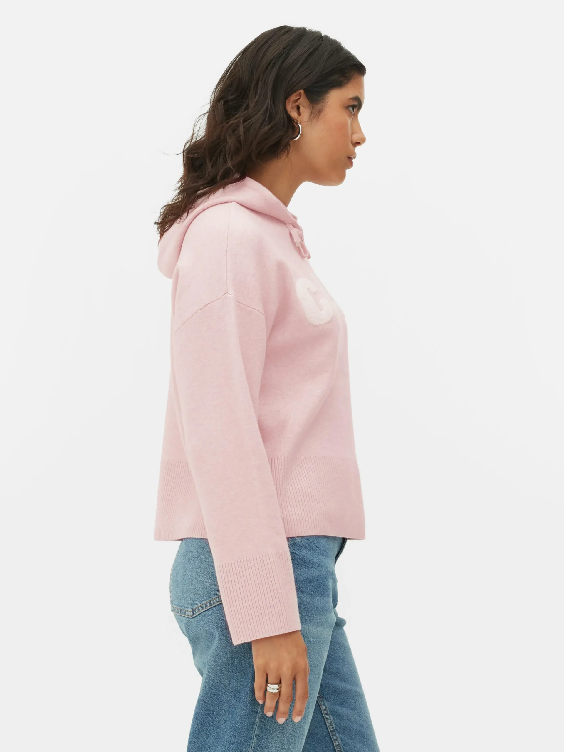 Sudadera De Punto Con Capucha Y Mensaje