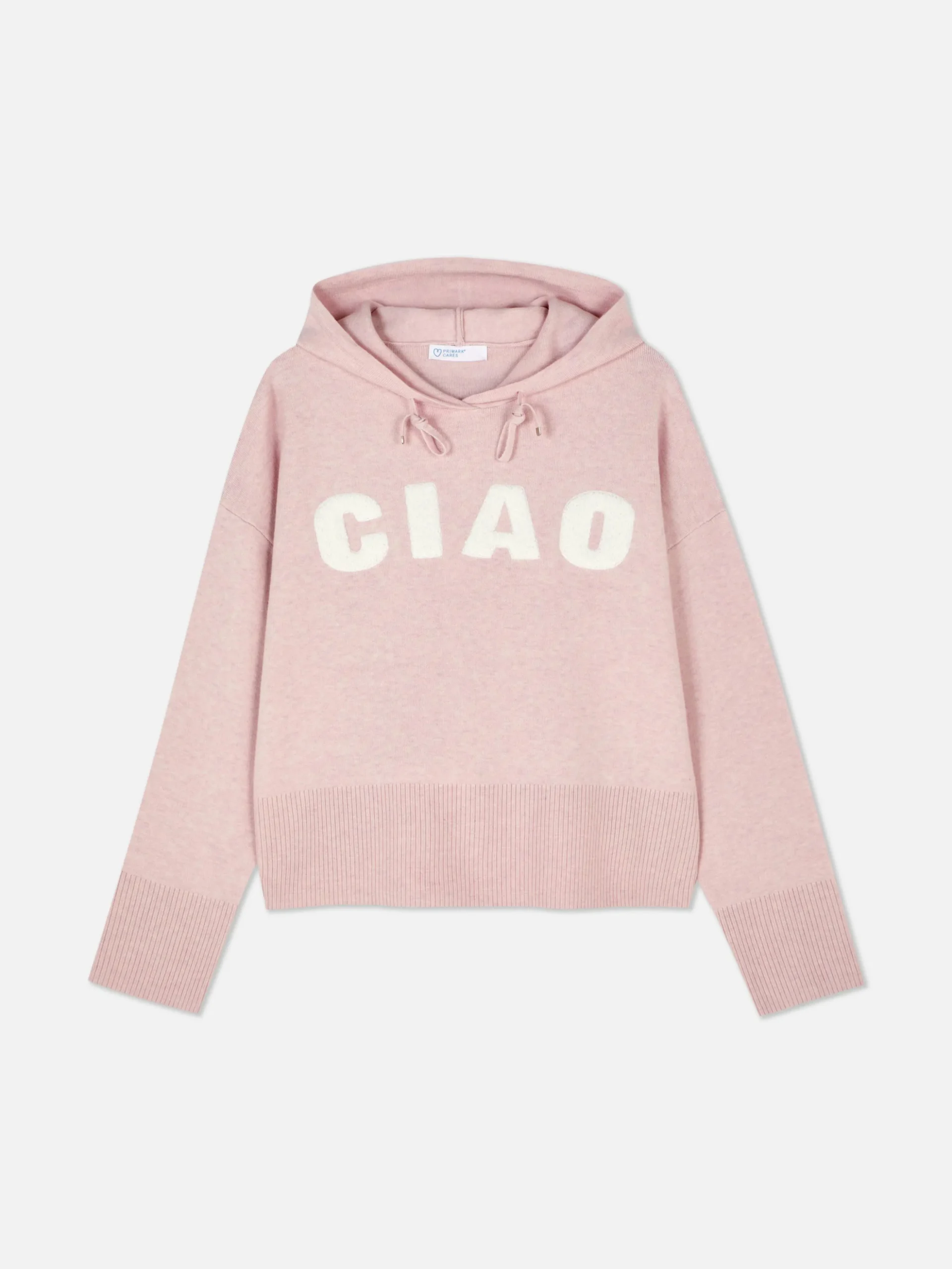 Sudadera De Punto Con Capucha Y Mensaje