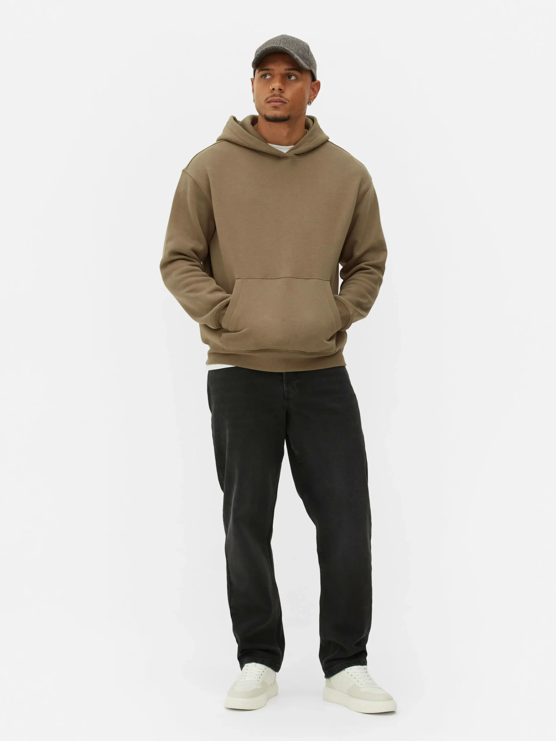 Sudadera De Punto Extragrande Con Capucha