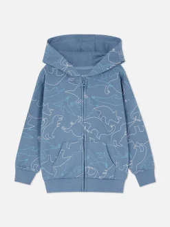 Sudadera Gráfica Con Capucha Y Cremallera