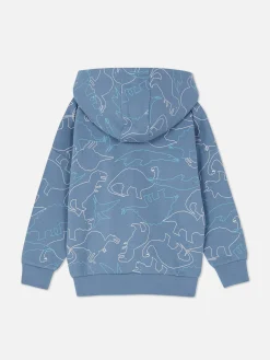 Sudadera Gráfica Con Capucha Y Cremallera