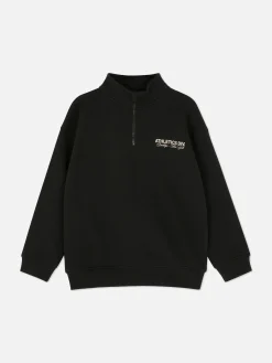 Sudadera Gráfica Con Cuello Chimenea