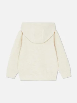 Sudadera Texturizada Con Capucha Y Cremallera