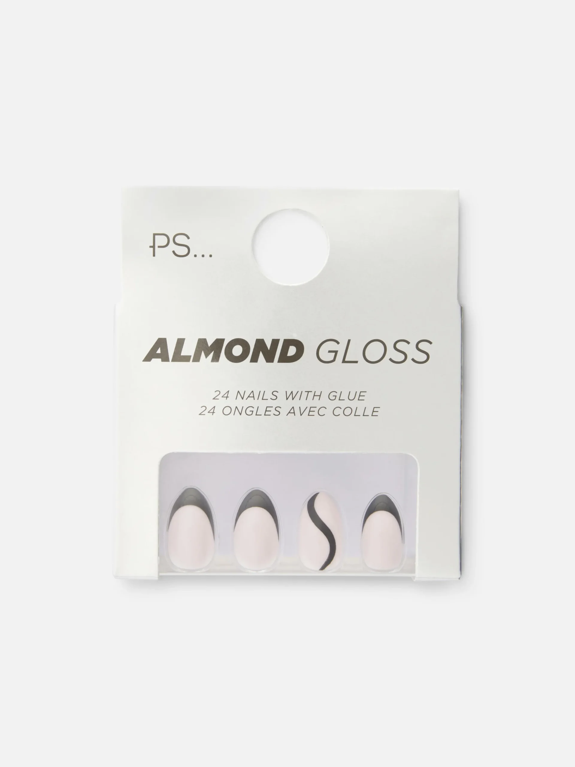 Uñas Postizas Almendradas Brillantes De PS...