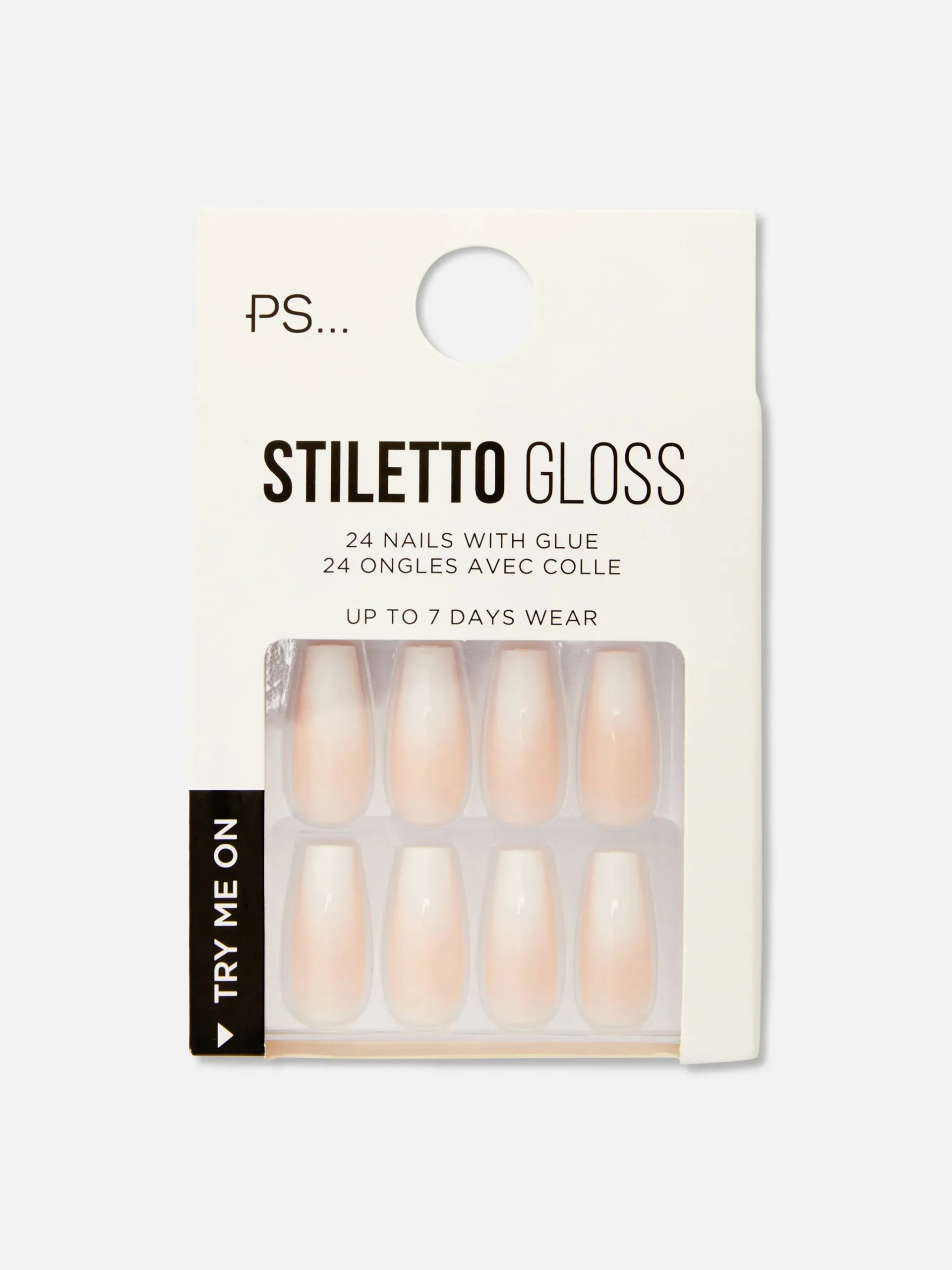 Uñas Postizas Puntiagudas Brillantes De PS...