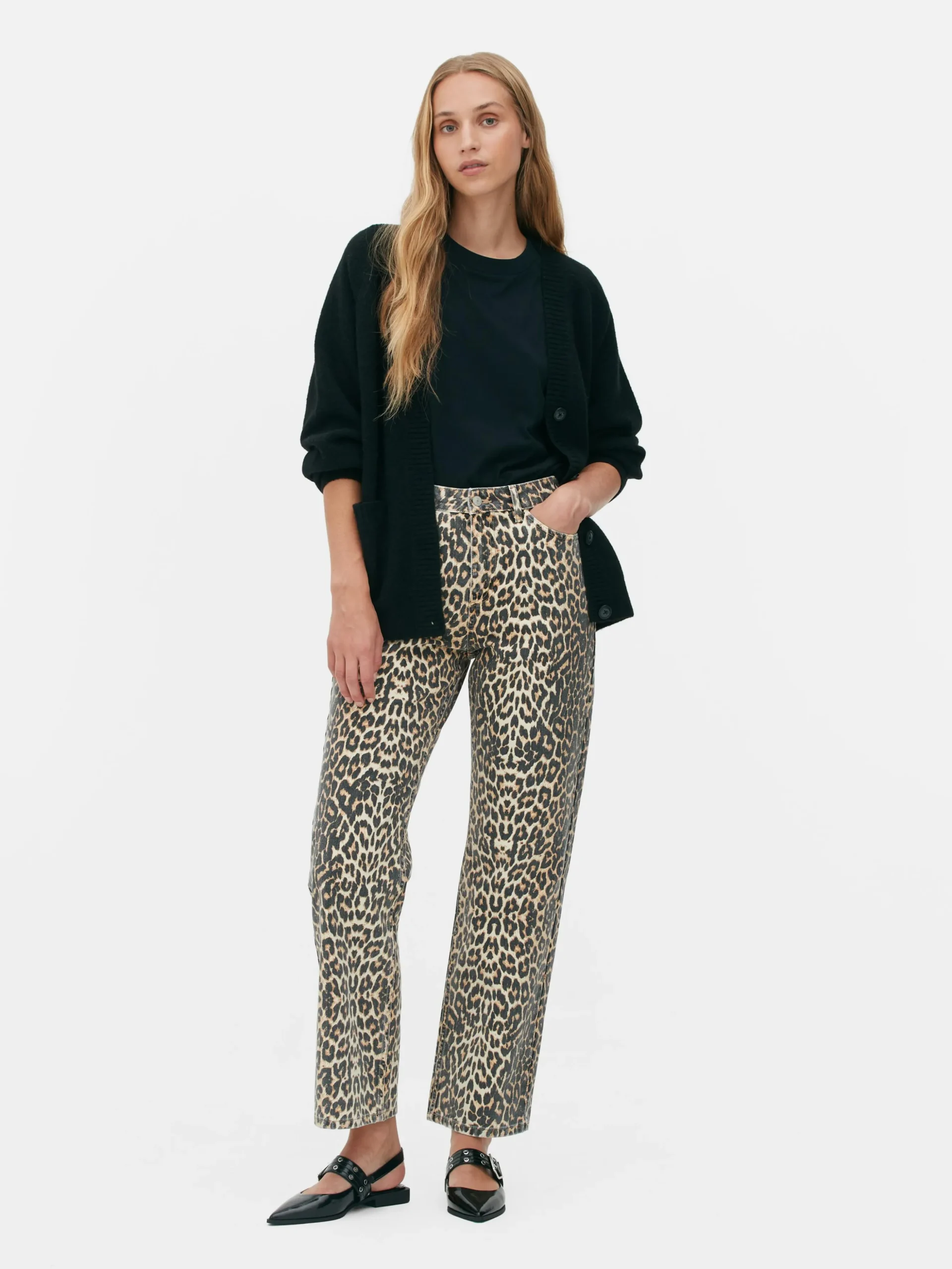 Vaqueros Con Estampado De Leopardo