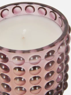 Vela En Tarro Con Textura De Burbujas