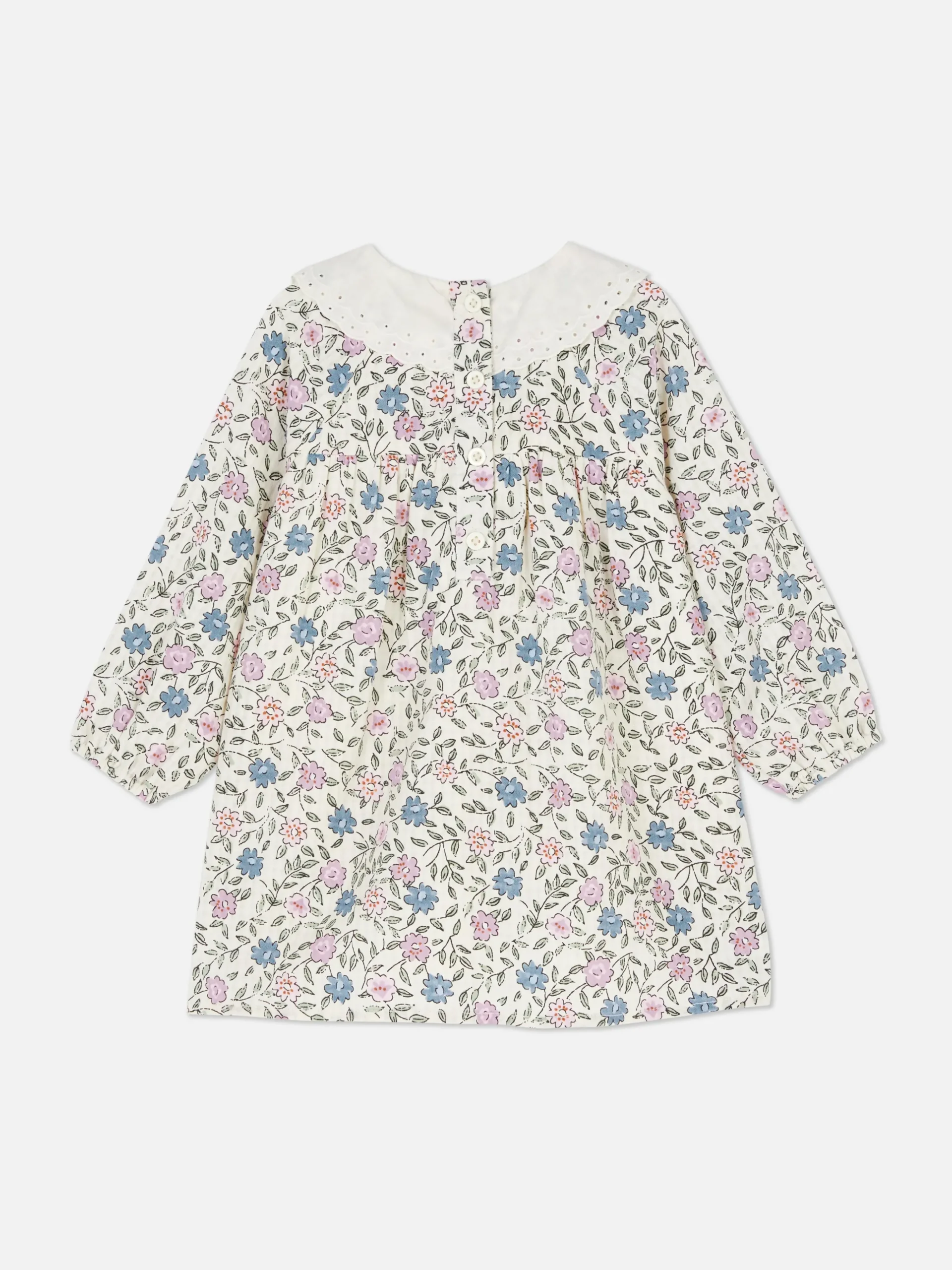 Vestido Con Estampado Floral Y Cuello