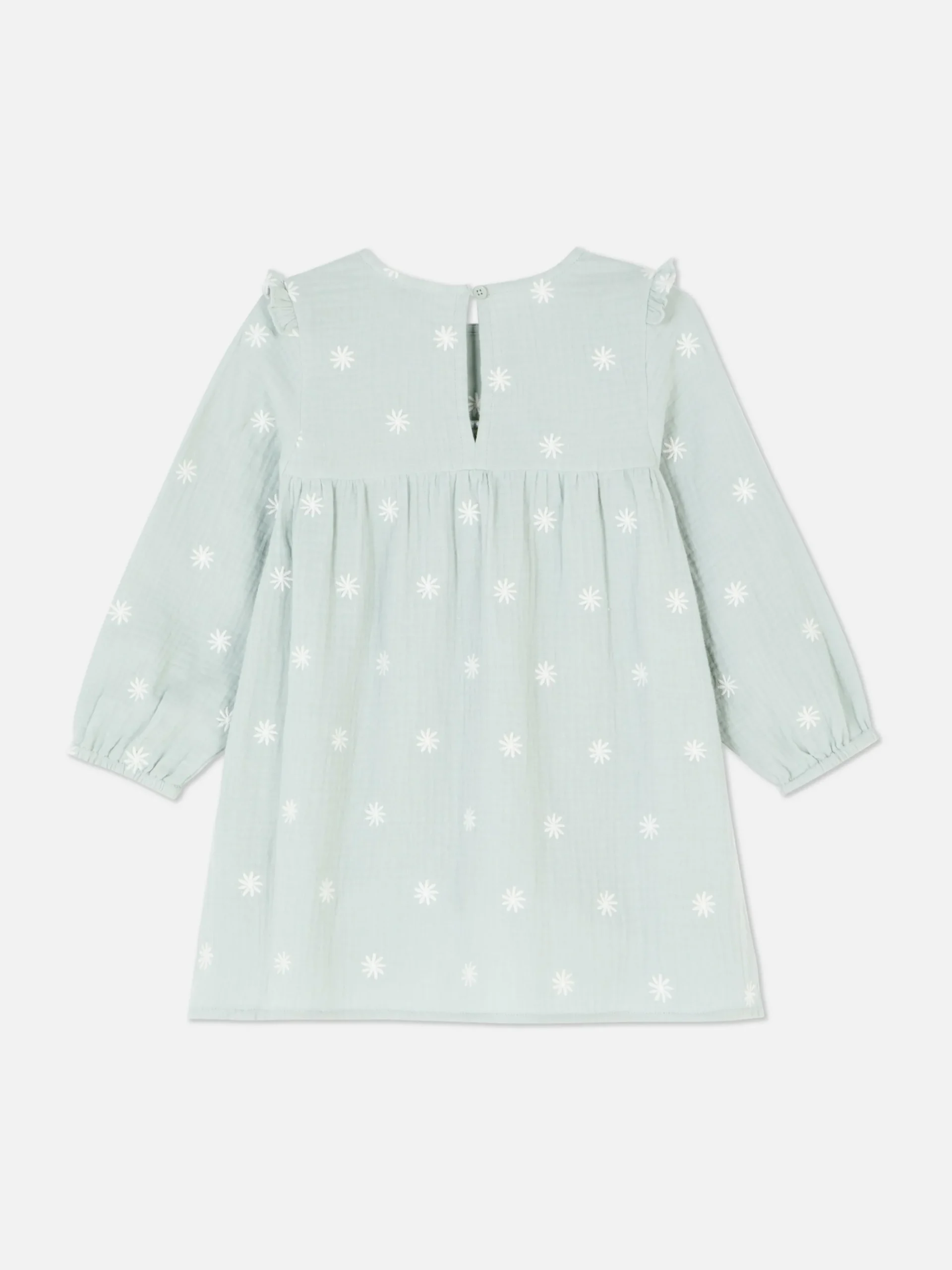 Vestido Con Vuelo De Manga Larga