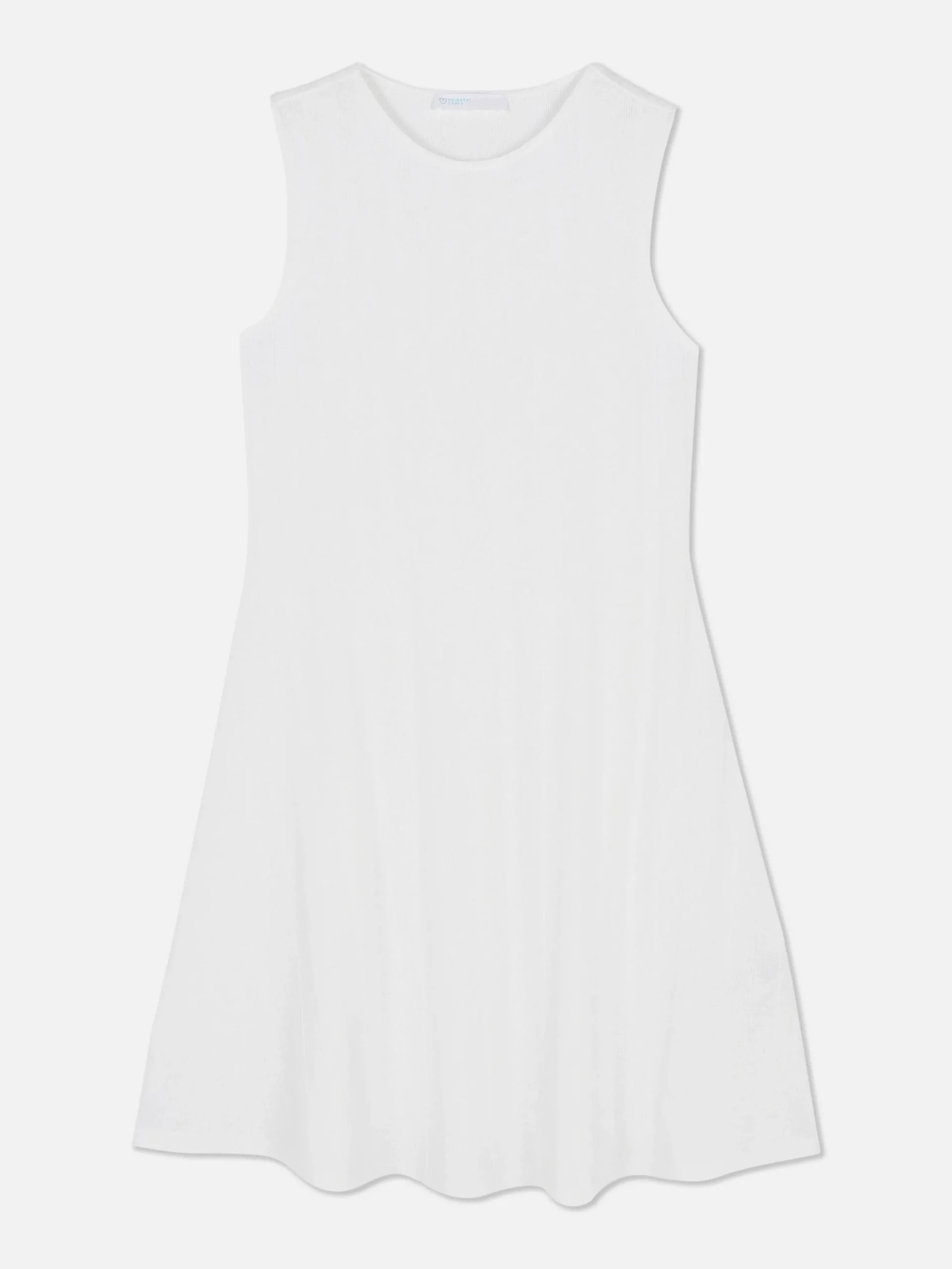 Vestido Corto Acanalado Sin Mangas