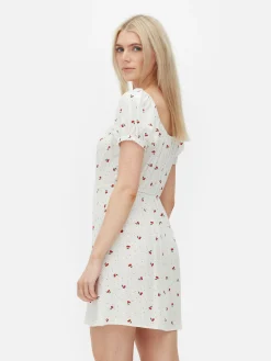Vestido Corto De Manga Corta