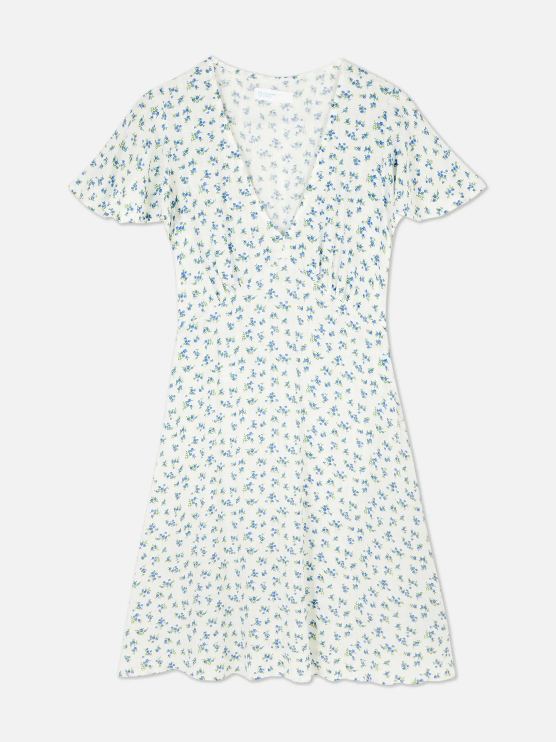 Vestido Corto De Manga Corta
