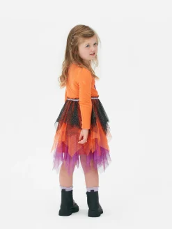 Vestido De Halloween Con Calabaza De Lentejuelas