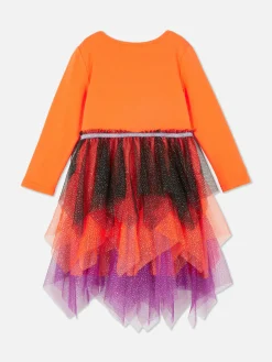 Vestido De Halloween Con Calabaza De Lentejuelas