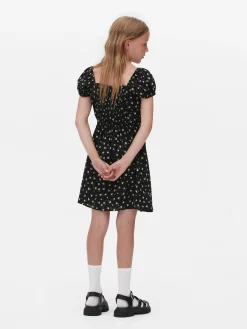 Vestido Fruncido Con Flores