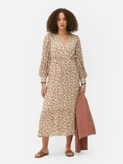 Vestido Midaxi De Estilo Bohemio Con Cuello De Pico