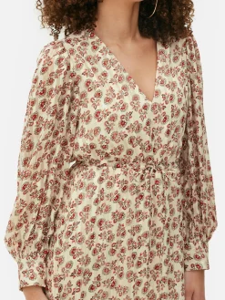 Vestido Midaxi De Estilo Bohemio Con Cuello De Pico