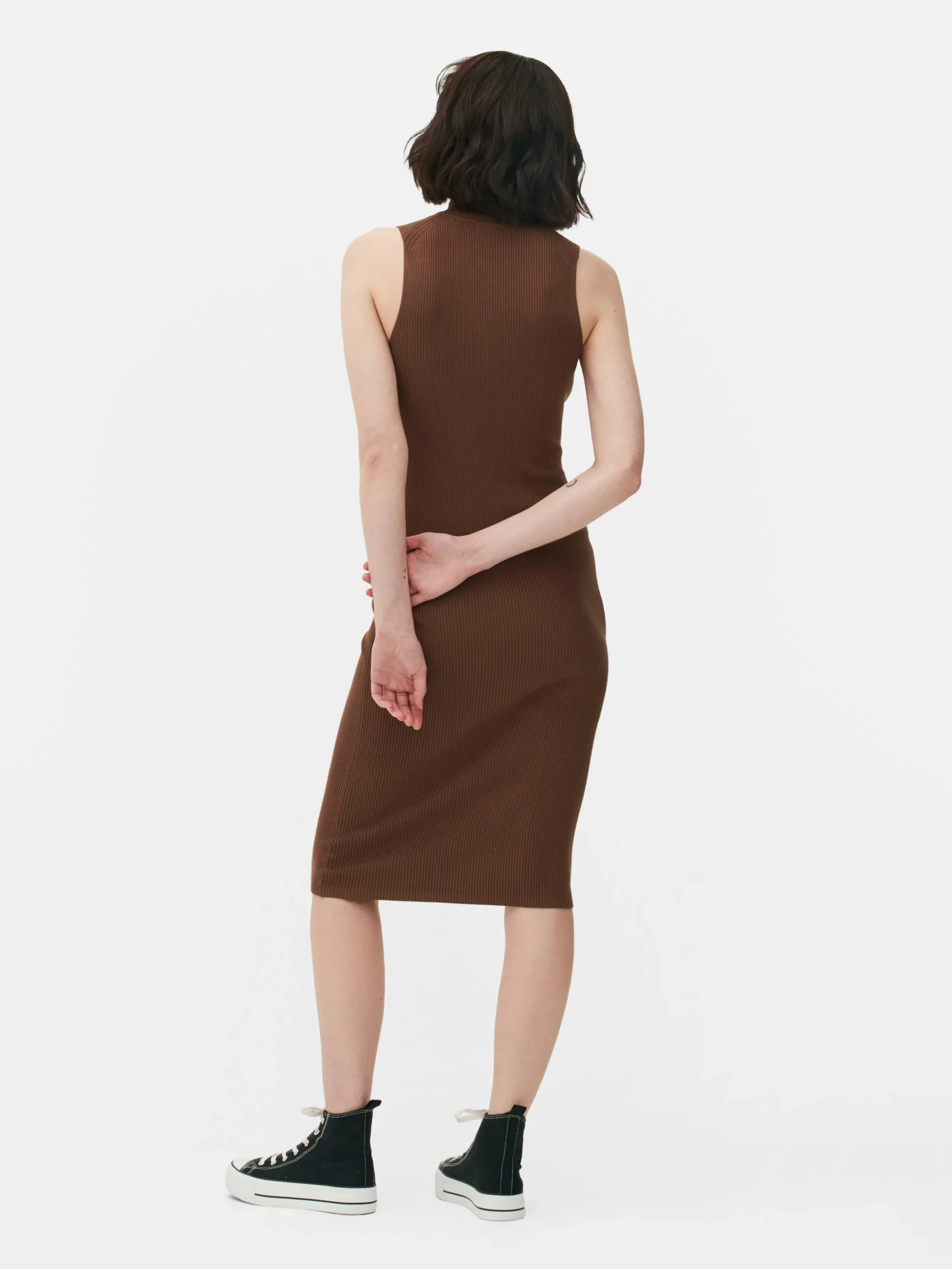 Vestido Midi De Punto Sin Mangas