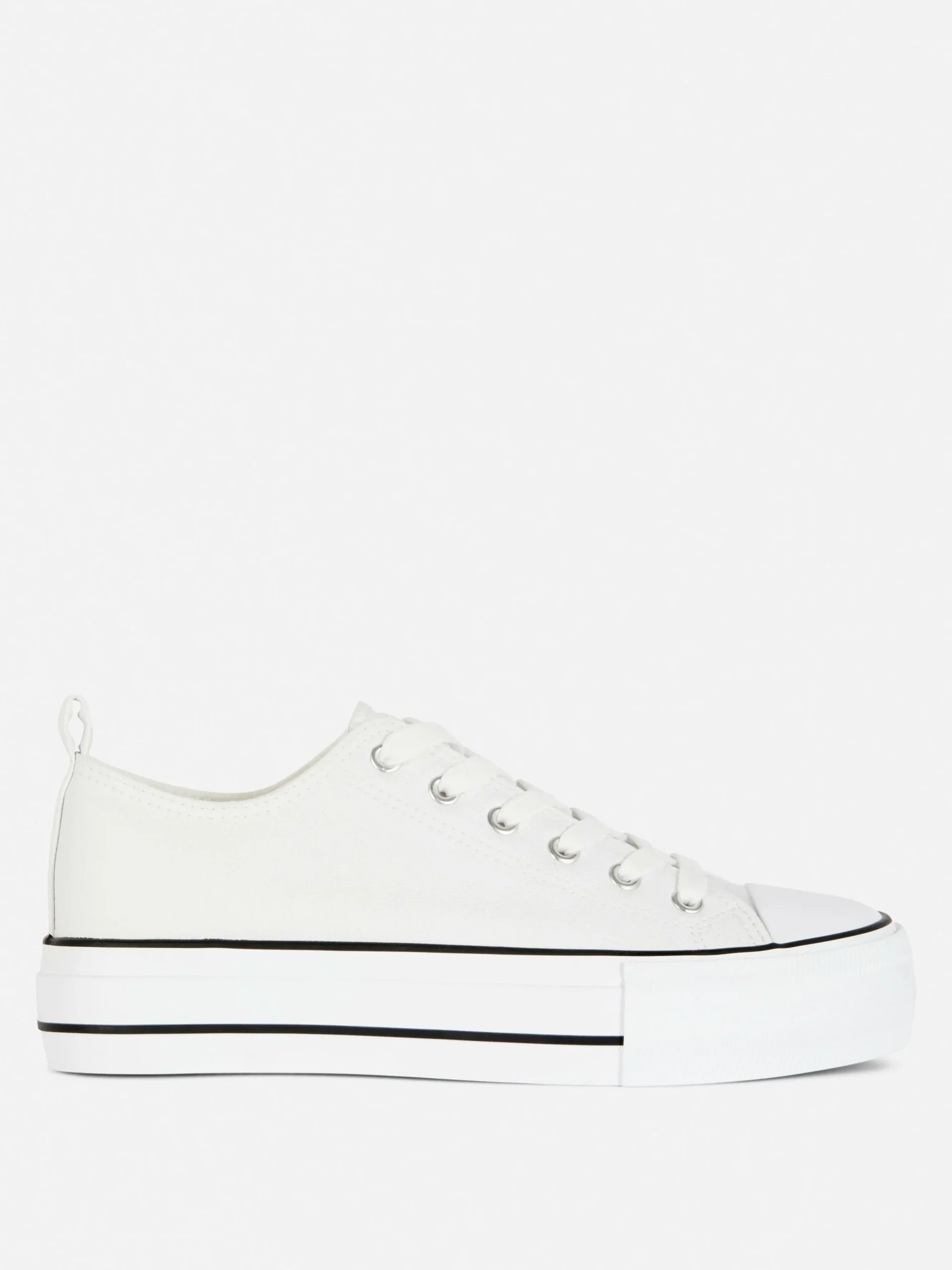 Zapatillas Bajas De Plataforma En Piel Sintética