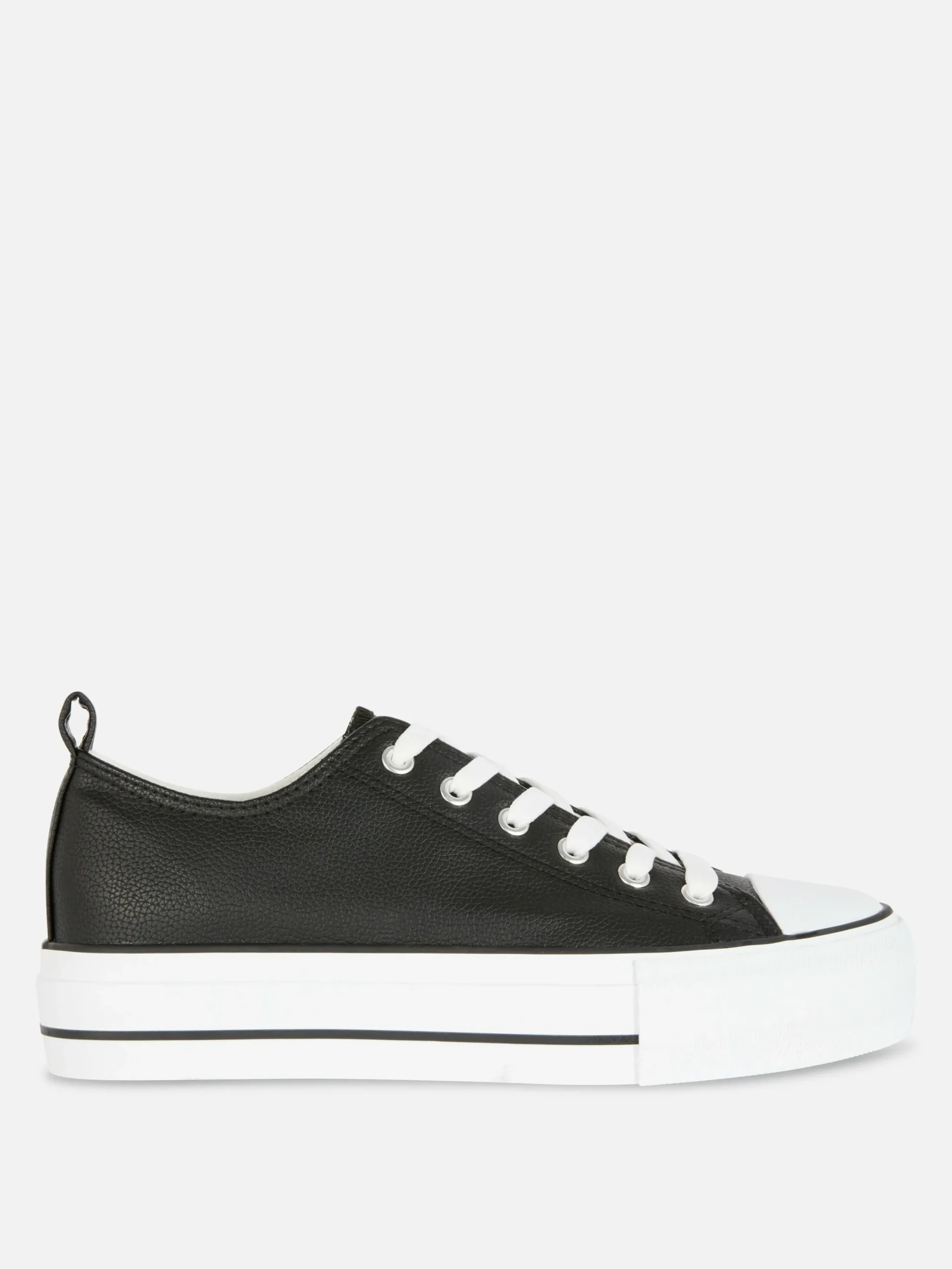 Zapatillas Bajas De Plataforma En Piel Sintética